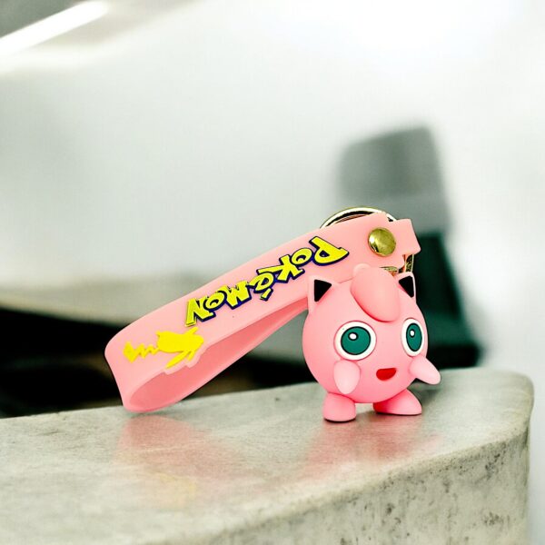 Jigglypuff 3D Keychain – Cute Pokémon Anime Key Ring - Image 3