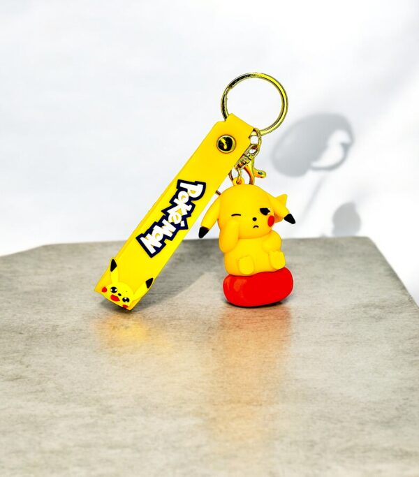 Pikachu 3D Keychain – Pokémon Anime Key Ring - Image 2