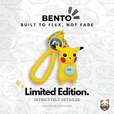Pikachi 3D Glowing Keychain (Red and blue) - Pokemon Keychain