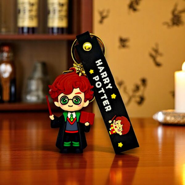 Harry Potter™ 3D Keychain with Book & Wand – Premium Collectible Charm - Image 2