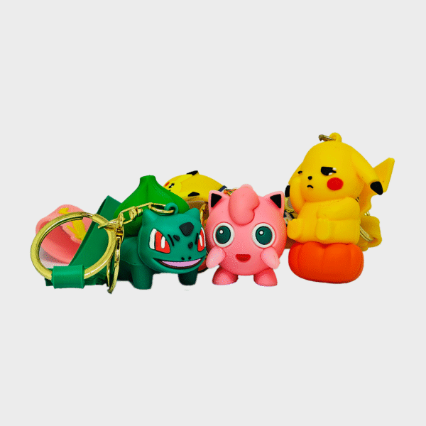 Pokémon 3D Keyring 3 Combo Set - featuring Bulbasaur, Jigglypuff & Pikachu - Image 5