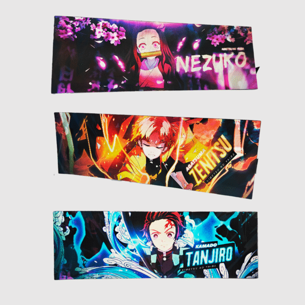 ✨ Demon Slayer 3D Tilt Sticker – Nezuko, Zenitsu & Tanjiro