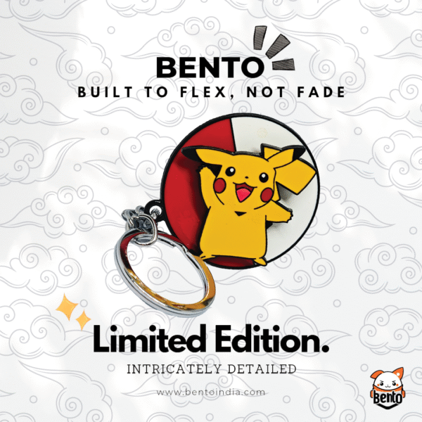 Pikachu Cute Metal Keychain - Pokémon Collectible Charm