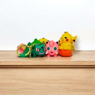 Pokémon 3D Keyring 3 Combo Set - featuring Bulbasaur, Jigglypuff & Pikachu