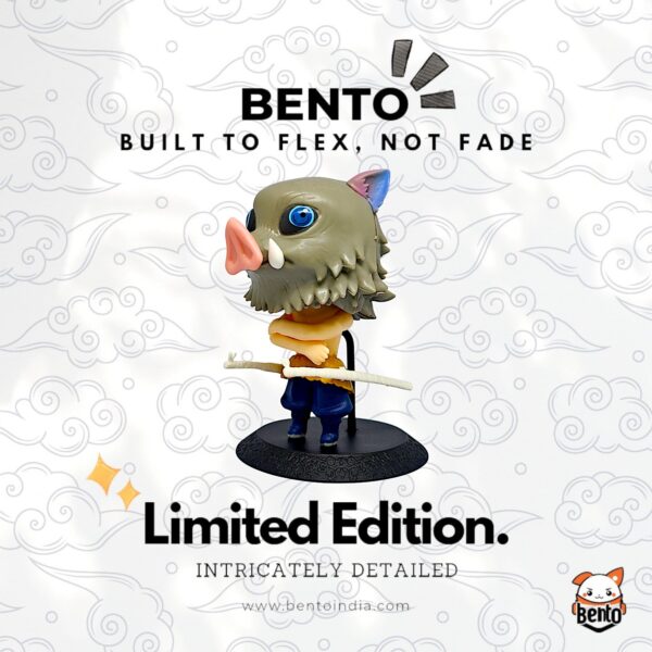 🐗 Inosuke Hashibira – Boar Mask Chibi Figure - Image 3