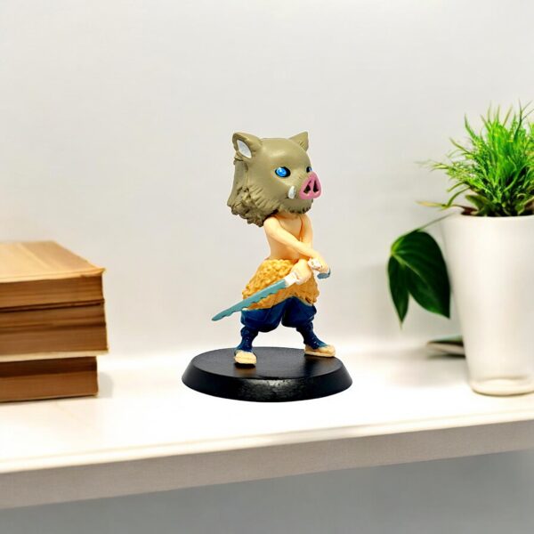 🐗 Inosuke Hashibira – Boar Mask Chibi Figure - Image 2