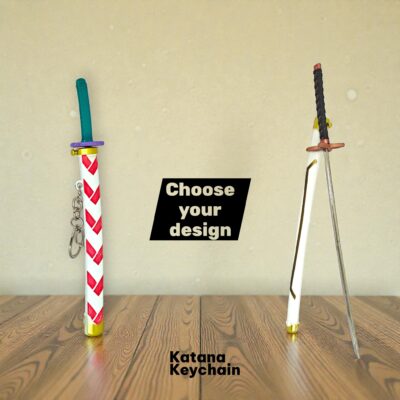 Anime katana sword keychain inspired by Demon Slayer
