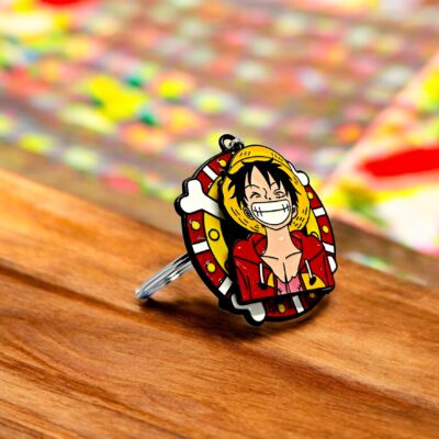 Luffy Straw Hat Metal Keychain - One Piece Pirate Collectible