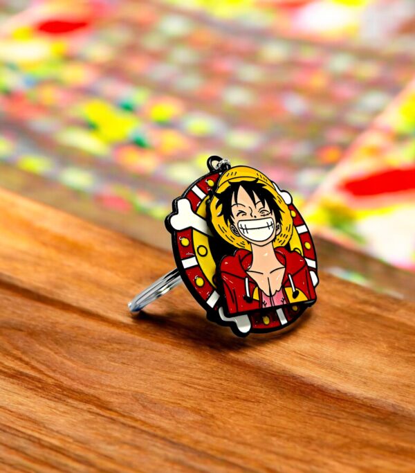 Luffy Straw Hat Metal Keychain - One Piece Pirate Collectible
