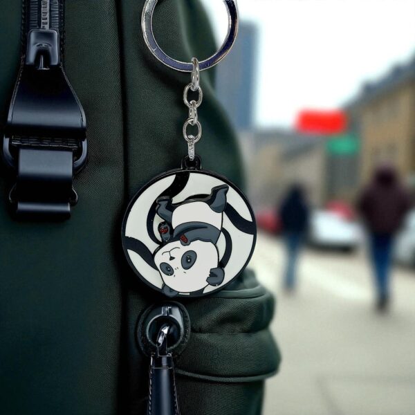 Spinning Panda Jujutsu Kaisen Keychain | Cursed but Cute 😵‍💫 - Image 2