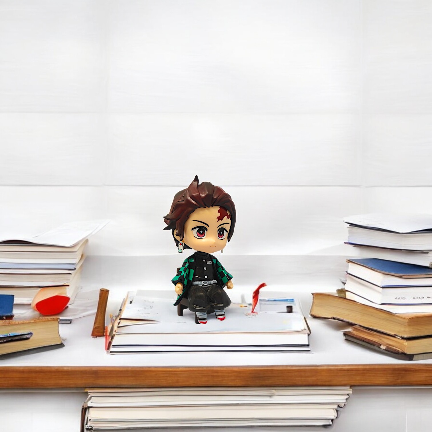 Tanjiro Kamado seated chibi figure from Demon Slayer