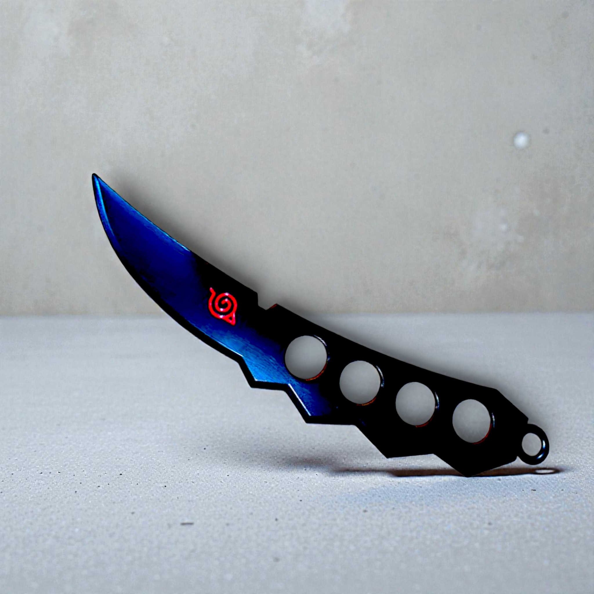 Naruto kunai knife collectible with Hidden Leaf symbol